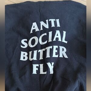 Anti Social Butterfly Black Sweatshirt